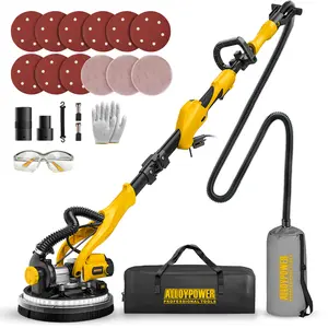 Alloyman Drywall Sander, 1050W Electric Drywall Sander with Vacuum Dust Collection, 2100RPM Wall Sander with 7 Variable Speed, Foldable & Extendable Handle, Double-Deck LED Light, Dust Bag and Hose, Holiday Deals: Christmas Gifts and New Year Gift Ideas