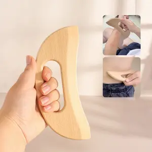 Manual Acupuncture Massage Tool, Full Body Use Wooden Gua Sha Scraping Brush, Lymphatic Drainage Tool, Relieves Muscle Fatigue, Physical Therapy Equipment