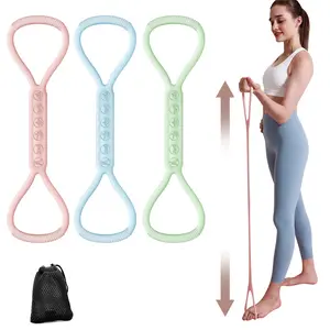 The resistance band with handle, three different intensity levels of exercise bands, arm, chest and shoulder stretching bands, and the 8-shaped resistance band for both men and women are very suitable for home fitness and yoga
