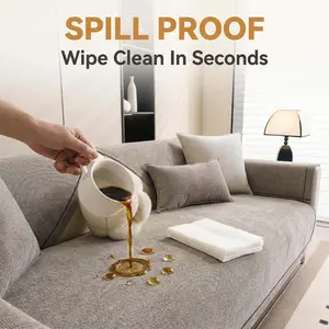 Waterproof textured Pet-Friendly Sofa Cover, The all-season model is made of a stiffer material furniture cover,  Durable and protective sofa cover, Washable Non-Slip Couch Pad for Living Room, Bedroom & Outdoor Use,for Loveseat, 3/4 seater Sofa.