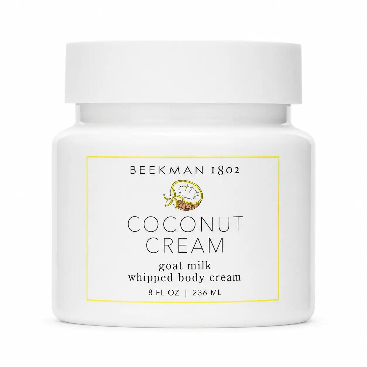 Beekman 1802 Whipped Body Cream – Rich Body Butter & Moisturizing Body Cream, Goat Milk Lotion, Shea Butter & Vitamin E, Hydrating Body Moisturizer for Dry Skin - Coconut Cream 8 oz