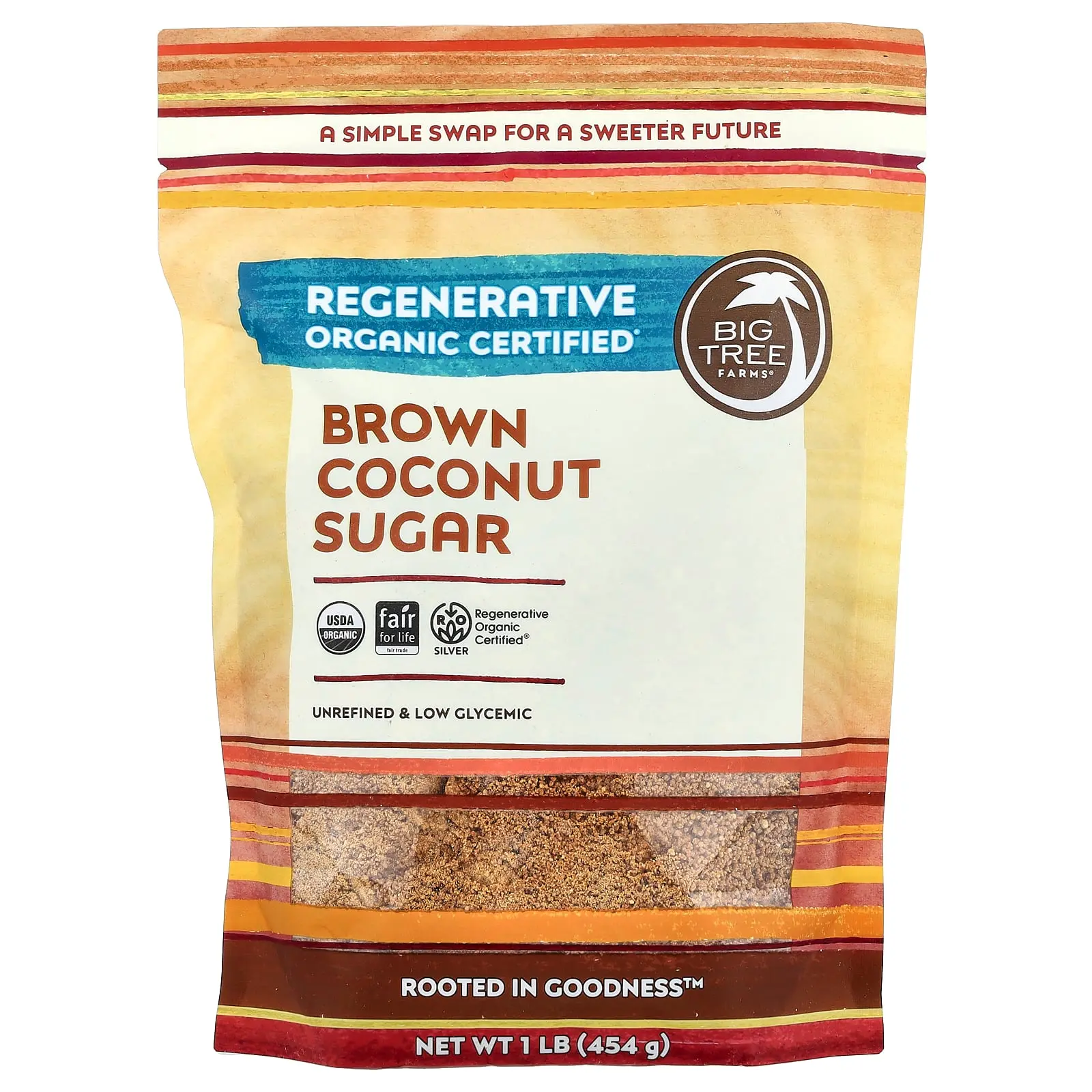 Big Tree Farms Organic Brown Coconut Sugar, 1 lb (454 g)