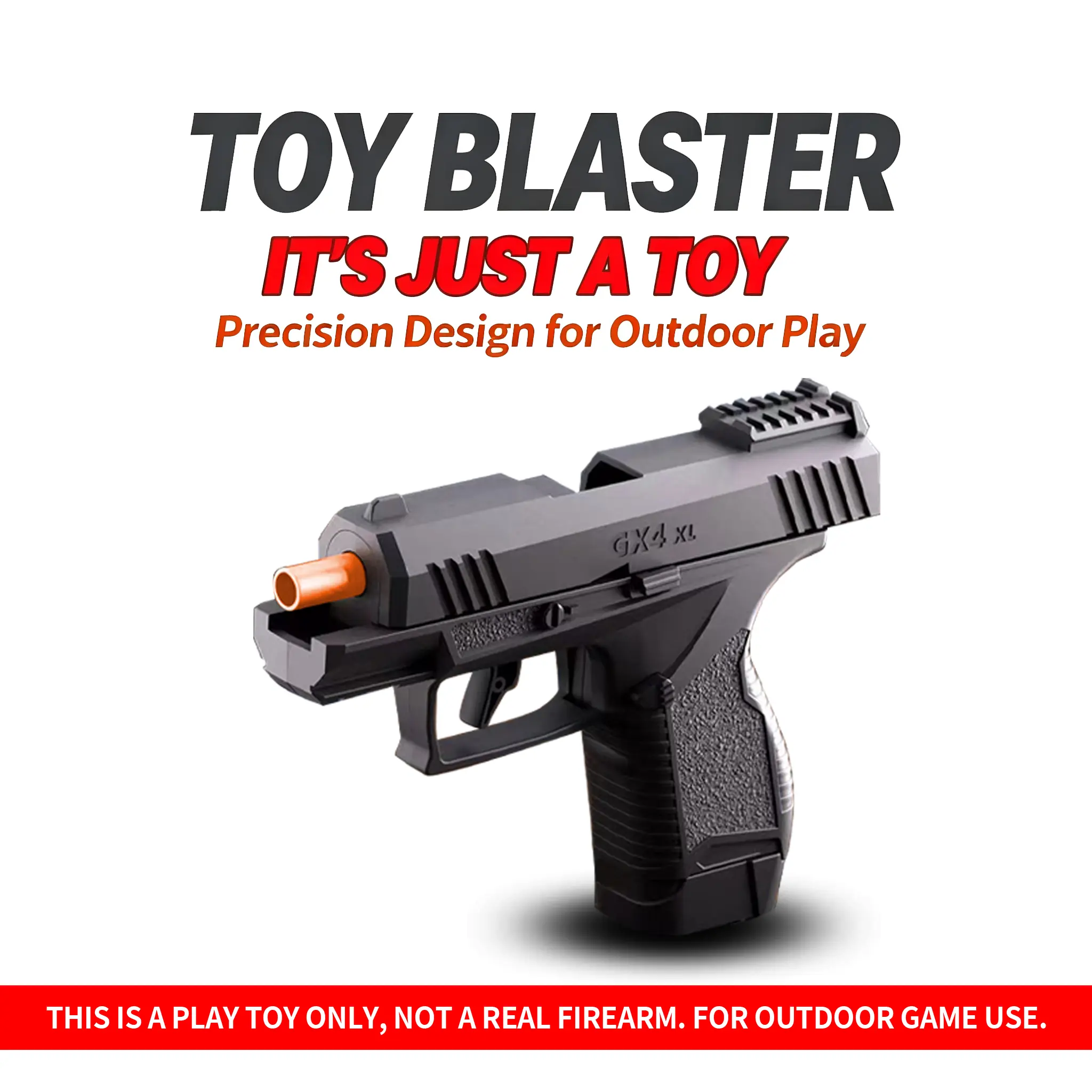 Compact Mini Foam Dart Toy Blaster with Mechanical Firing & Slide Hold Open, 2 Pcs Removable Magazines, Low Impact Soft Bullets, Safe Orange Tip Backyard Shooting Game Gift for Teens Age 14+
