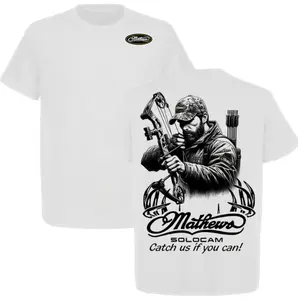 Mathews Solocam Catch Us If You Can TShirt, Archery Bowhunter Graphic Tee for Men, Deer Hunting Season T-Shirt, Patriotic Outdoor Camo Hunter Gift