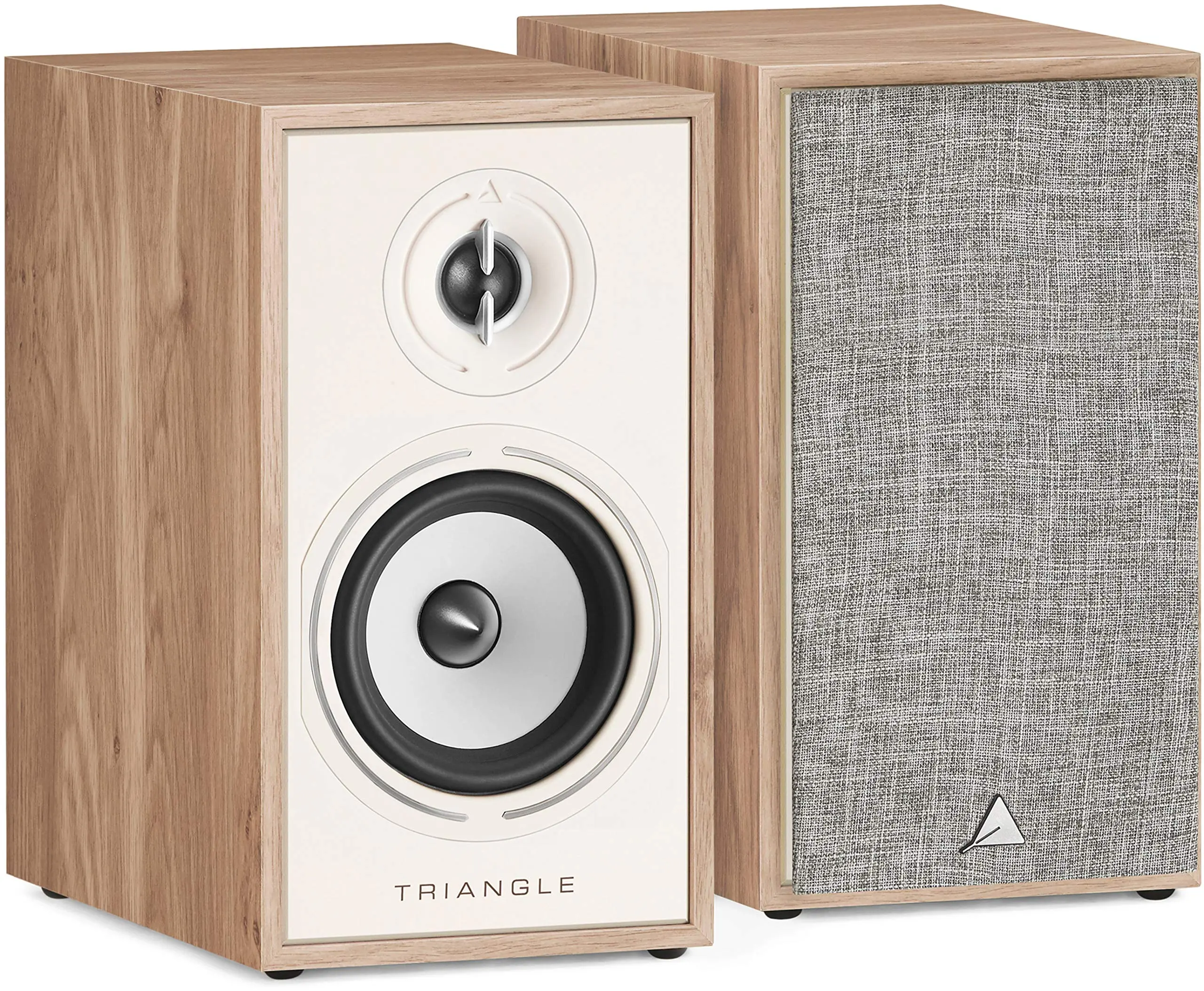 Triangle BOREA BR02 Rustic 2-Way Compact Hi-Fi Bookshelf Speakers (Pair, Light Oak) - 80W Power Handling, 89 dB/W/m Output, 176x310x274 mm, 13cm Midrange Driver, 25mm EFS Silk Dome Tweeter, for Music & Home Cinema Audio Equipment