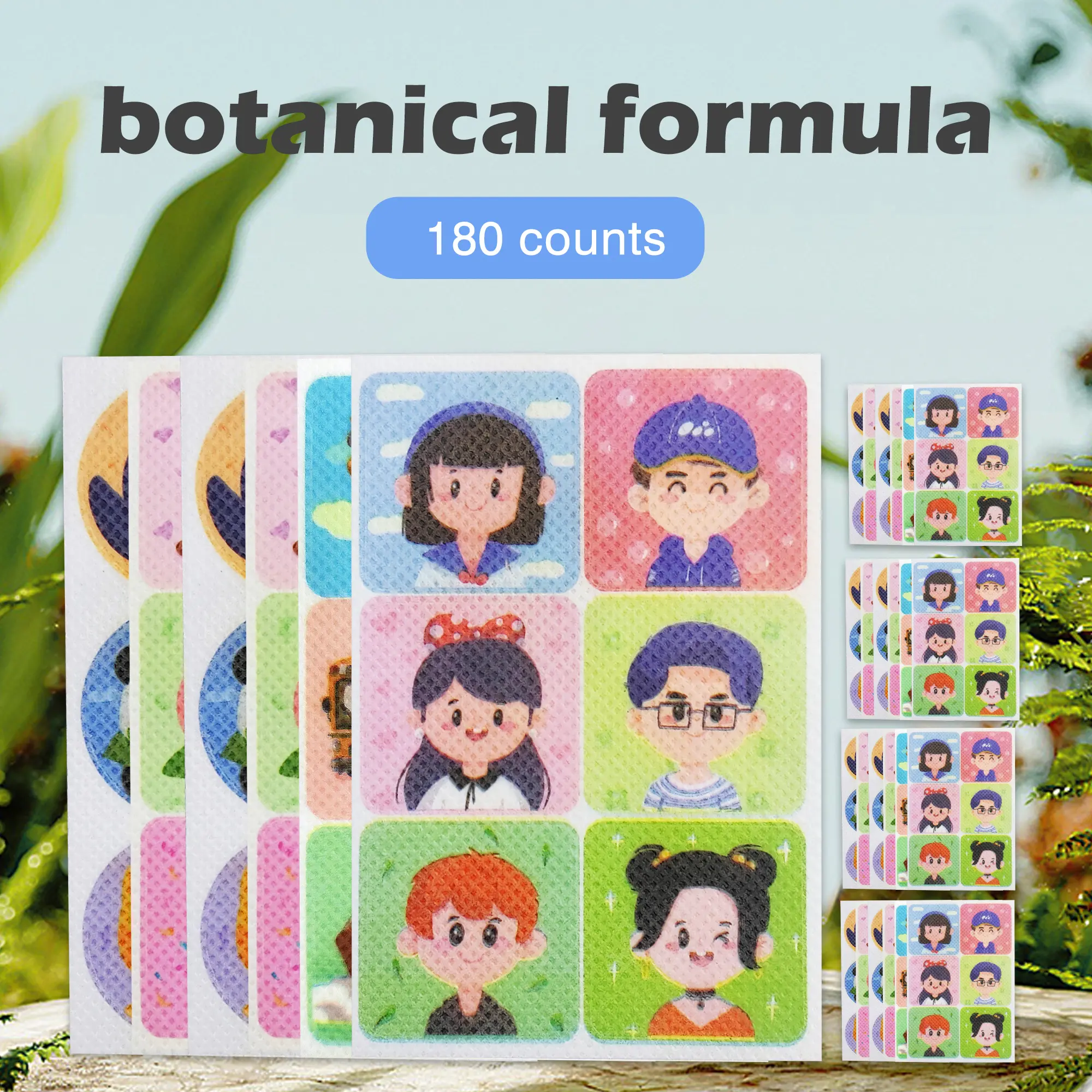 180 Counts Animal Shaped Mosquito Repellent Patch Stickers for Kids and Adults Portable Insect Repellent Patches with Cute Cartoon Pattern Designs