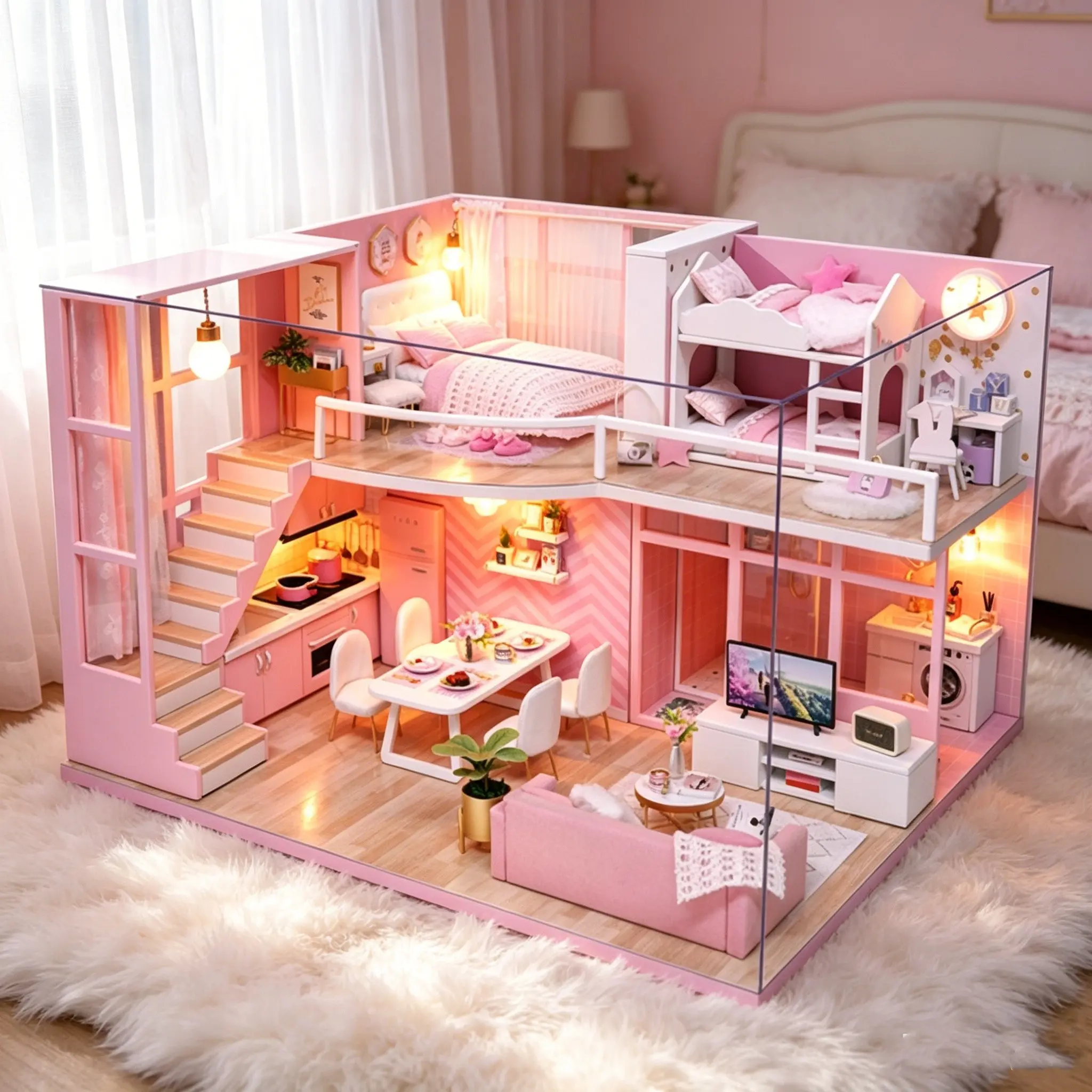 Book Stand Kit – Mini House DIY Home Decor, Bookshelf Decoration 3D Wooden Puzzle, Miniature Set, Gift for Family and Friends, Adult and Teenager Craft Kit