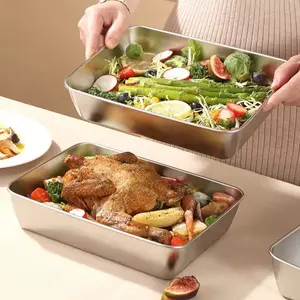6-Piece Set (Includes 6 Lids) - Leak-proof Stainless Steel Food Storage Container Set, Stackable Spare Bowls, Suitable for Salads, Sandwiches, Fruits, and Meats, Microwave Safe summerwins