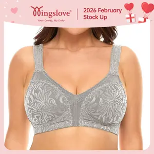 Wingslove Women's Full Coverage Wireless Bras Comfort Minimizer No Padded Supportive Unlined Plus Size Bras
