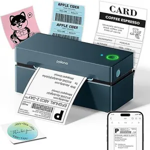 POLONO PL80E Shipping Label Printer Bluetooth Wireless Thermal Printer for iOS Android Windows Mac High Resolution Ideal for Shipping Logistics