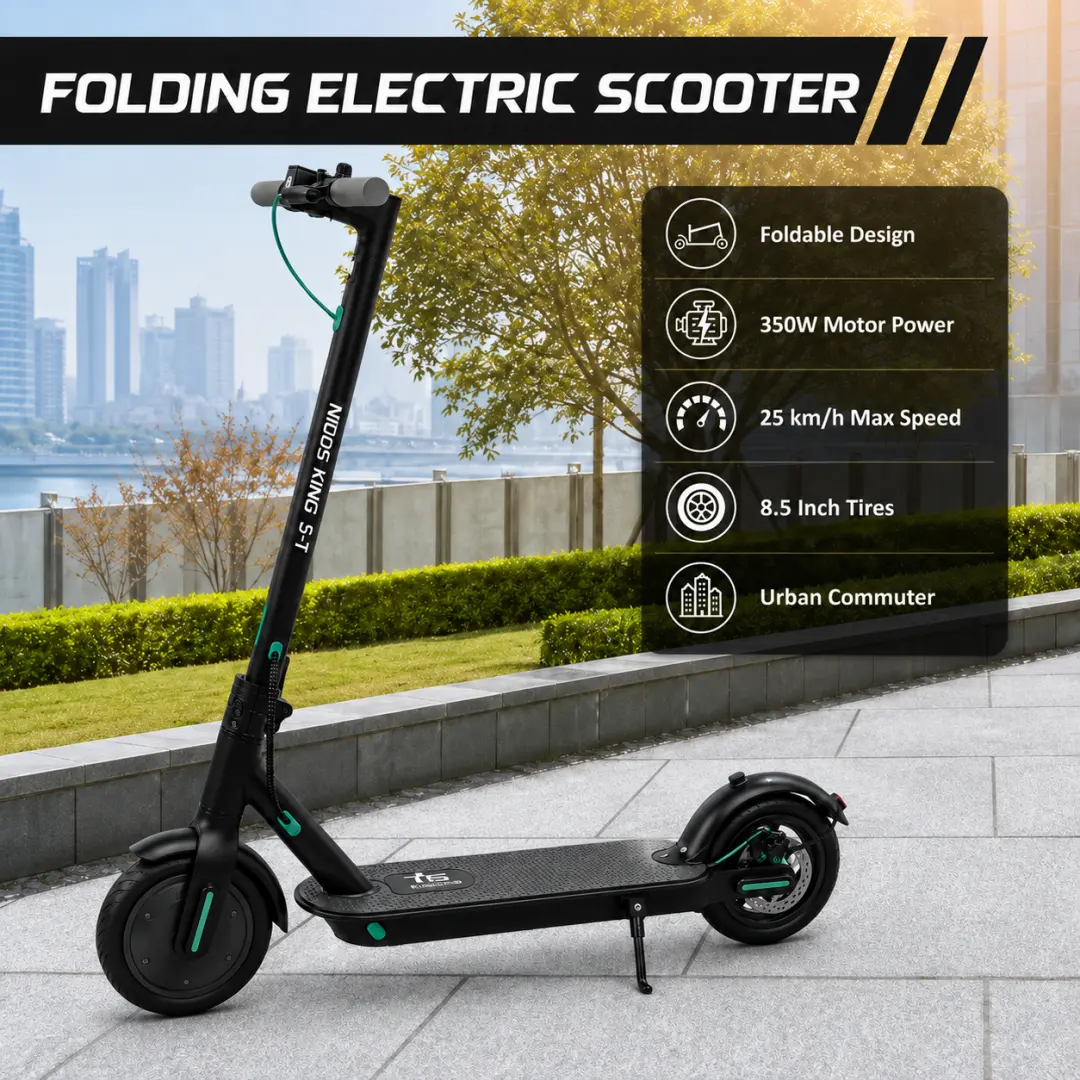 Foldable Electric Scooter for Adults, Lightweight Portable Commuter with 350W Motor, 8.5-Inch Tires, and 25km/h Max Speed for City Travel, Unisex, City Ride, Compact Form