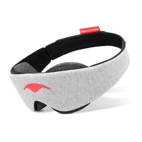 Manta Sleep Eyemask - 100% Blackout Eyemasks for Sleeping, Unisex Plain Solid Casual Face Covering Accessory, Infinitely Adjustable Strap, No Lash & Lid Pressure, Soft Breathable Durable Materials, Personalized Fit Travel Aid