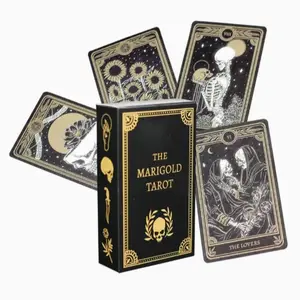 Tarot Card Game, 1 Box Tarot Card with Manual, Skull Pattern Game Card, Poker Card Game for Teens and Adults