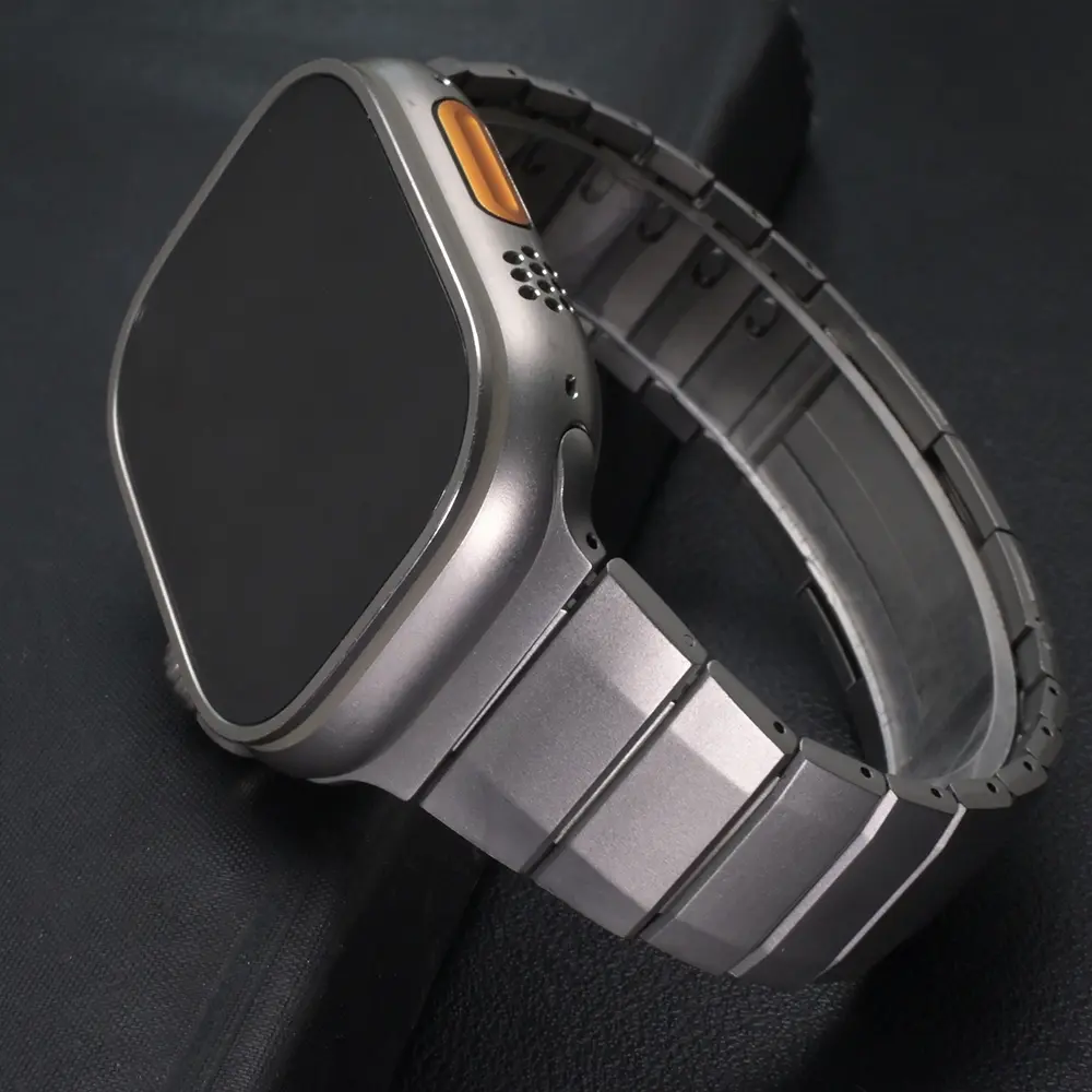 Men Business Metal Strap Smart Watch Straps for Iwatch 49mm 46mm 45mm 44mm Stainless Steel Band for Apple Watch Ultra 2/1 Serise10 9 8 7 6 5 4 Se Bracelet