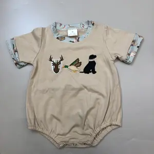 baby boy clothes Deer Mallard Dog Hunting boy camo clothes newborn summer bubble baby onesie