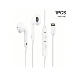 Wired earphones with Type-C and 3.5 mm connectors, featuring an in-line remote to control music, calls, and volume. Compatible with iPhone 15/XR/XS/X/8/7/SE/Pro/Pro Max, High Quality Headphones, Earbud, Iphone Compatibility