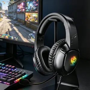 Wired Gaming Headset with Mic, Over-Ear Headphone, Comfortable Wear Gaming Earbuds for Sports, Electronic Audio Earphones for PS5, PS4, Nintendo Switch, Mobile & PC, Gamer Headphones with Mic