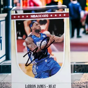 NBAHOOPS Lebron James Autographed Card - Official NBA Collectible Featuring Lebron James Heat Player Signature