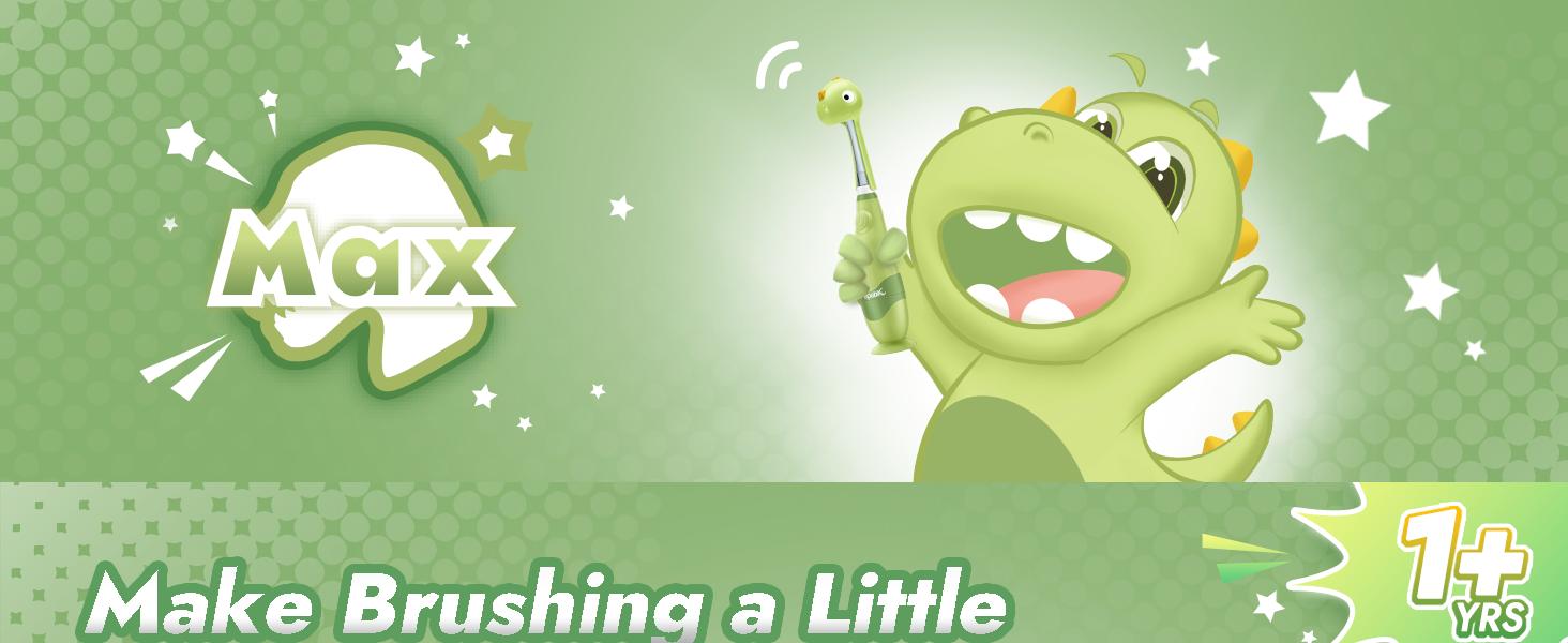 Papablic Max Toddler Sonic Toothbrush 1-3Y with Smart LED Timer Dino Cover 2 Brush Heads Fun Dinosaur Design for Kids, Lightweight Daily Oral Hygiene Tools Papablic Max Toddler Sonic Toothbrush 1-3Y with Smart LED Timer Dino Cover 2 Brush Heads Fun Dinosaur Design for Kids, Lightweight Daily Oral Hygiene Tools