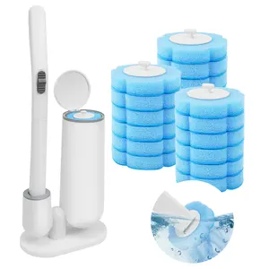 [FREE SHIPPING] Keepow Disposable Toilet Brush with 18PCS Cleaner Refills, Bathroom Bowl Wand Holder Set for Sink Bathtub Wash Basin Mop Pool Home Goods Cleaning TikTokShopHolidayHaul