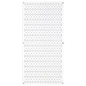 White Pegboard - 32in x 16in - metal - easy install
