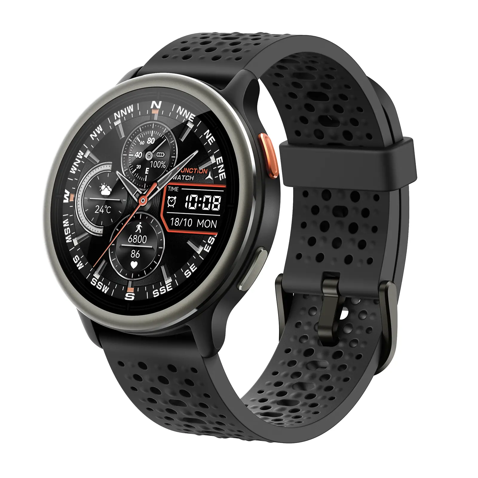 FANY AR-02 2026 New AI Multisport Smart Watch - 1.27in Full Touch Screen, IP68 Waterproof, Wireless Bluetooth Music Player, Heart Rate/Sleep Monitor, Fitness Tracker for iOS/Android Phones with Notification Reminders