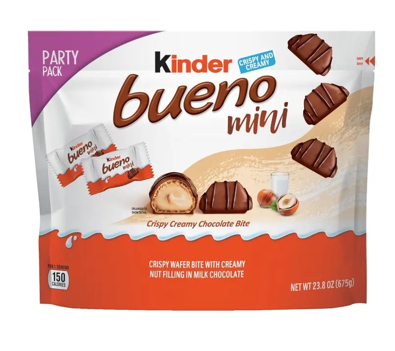 Mini Chocolate Bites with Crispy Wafer and Hazelnut Cream, Individually Wrapped, Party Pack, 23.8 oz