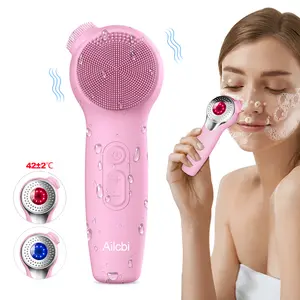 Facial Cleansing Brush Skin Massager Electric Silicone Face Brush USB Cleansing Waterproof Sonic Vibration