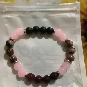 Natural Stone Garnet Beaded Bracelet for Women, Anxiety Relief Positive Energy Relaxation Jewelry Gift, Relaxing Meditation Accessory for Friends