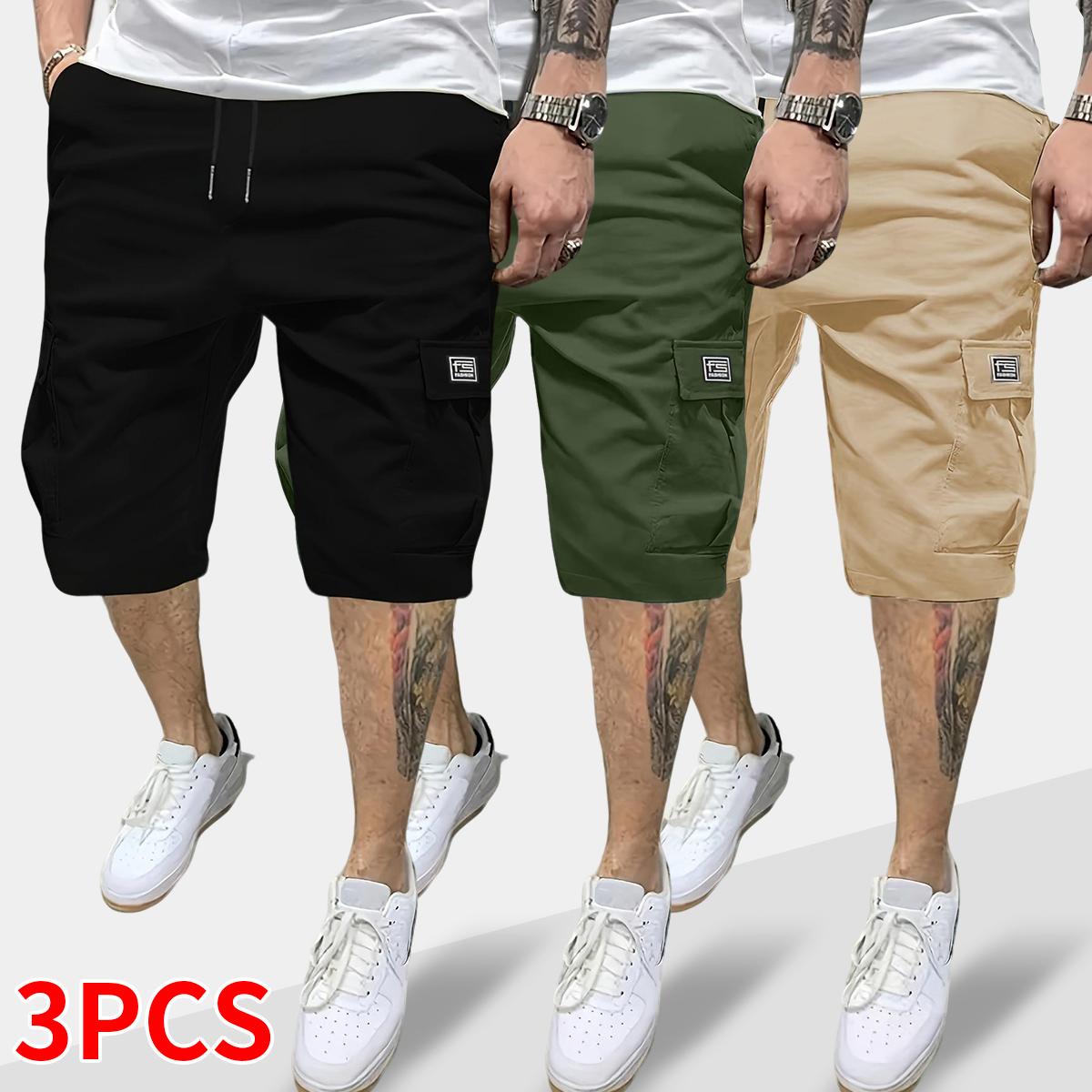 Summervibes-Men’s Summer Cargo Shorts – “Fashion” Label, Multiple Pockets, Utility Work Bottoms, Lightweight Breathable Casual Hiking Shorts, Outdoor Army-Style Combat Shorts, Loose Fit for Everyday Wear,summervibes