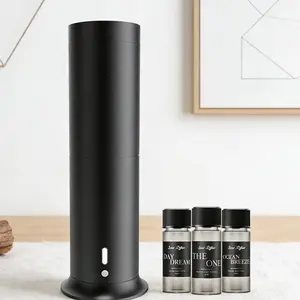 Luxury Hotel-Scented Metal Desktop Vertical Intelligent Diffuser Aromatherapy Machine 1000 Sqft Coverage Rechargeable Battery & Remote Control 3 Scents Air Revitalizer Humidifier Usb Powered