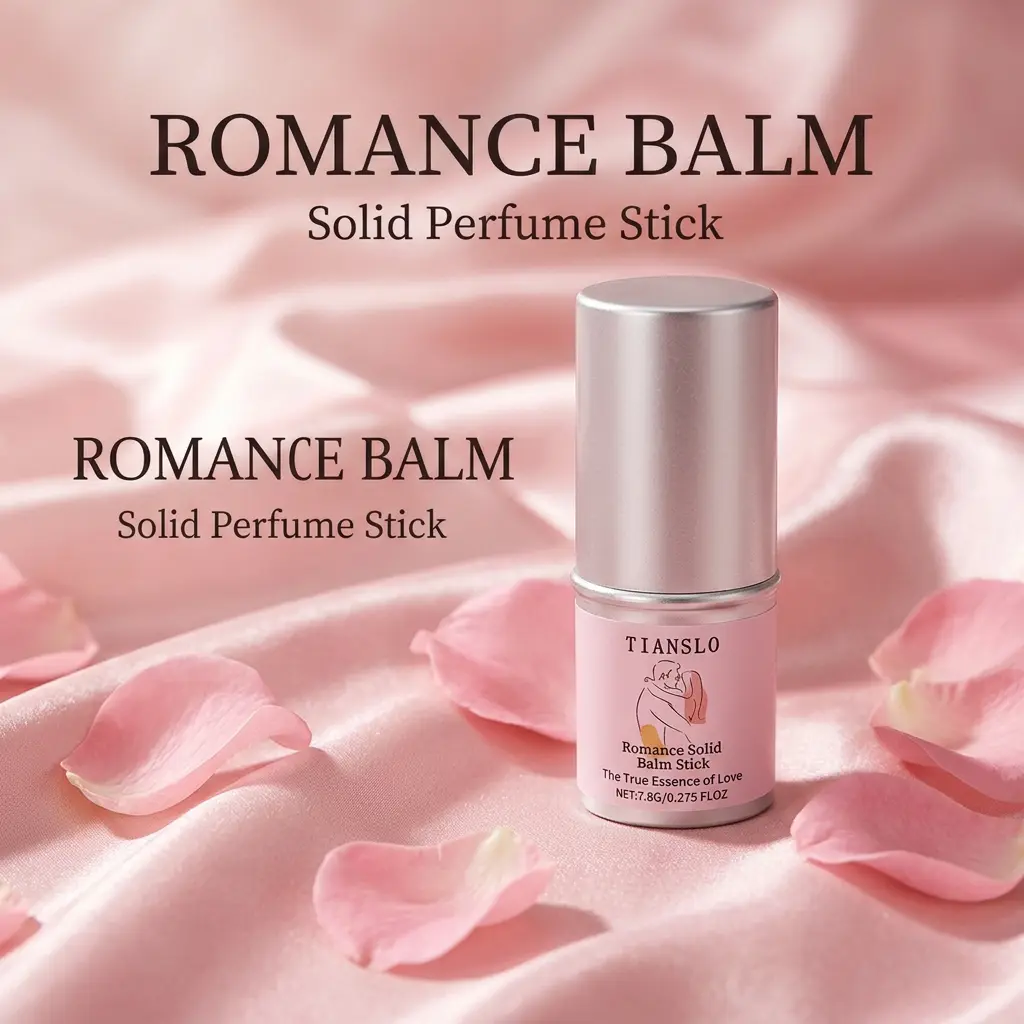 TIANSLO Romance Solid Perfume Balm Stick - Travel-Friendly Pocket Cologne for Date Night, Long-Lasting Sweet Floral Musk Scent, 8g/0.28oz curations good Gourmand single bottle