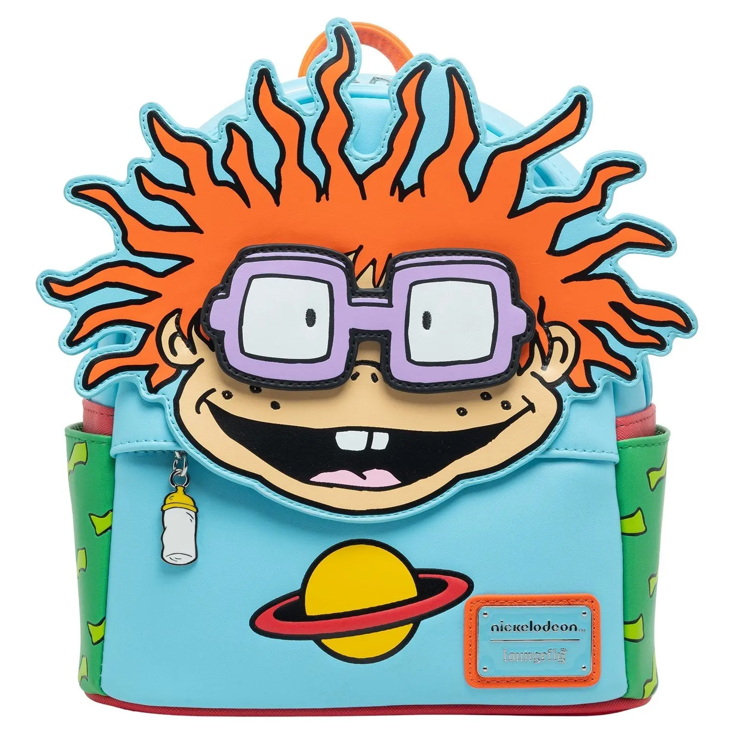 Loungefly Nickelodeon Rugrats Chuckie Cosplay Cute Retro Style Faux Leather Mini Backpack - 707 Street Exclusive, With Removable Goggles, Collectibles Item, Cute Backpack, Everyday Carry, Toddler, Casual Backpack, Cartoon