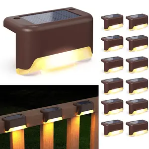 Garden Decor,Deck Lights,Outdoor Lights,Garden Clearance Deals,Solar Deck Lights Outdoor Waterproof for Outdoor Stairs,Step,Fence,Railing,Yard and Patio (Warm White)