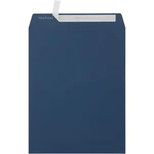 10 x 13 Open End Envelopes Peel & Press Self Seal Navy Blue 80lb Text 50 Count