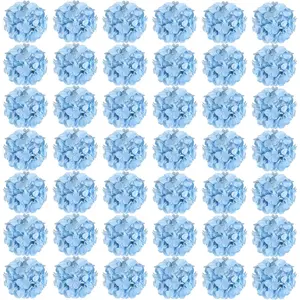 64 count Silk Hydrangea Artificial , Artificial Hydrangea  with Stems, Full Hydrangea  for Wedding Centerpieces, , Garden, Party Decoration (Blue)