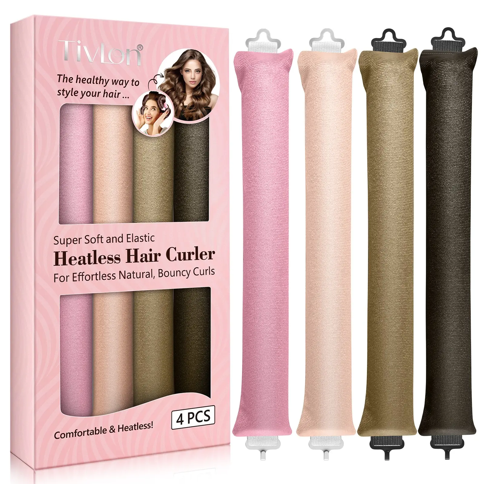 Tivlon Hair Curler, Evening Use, One-Time Perming Without Damaging Hair, Large Wave Style, Convenient Stick Design, Heatless Curlers, Heatless Styling Tools, Hair Curling Tool
