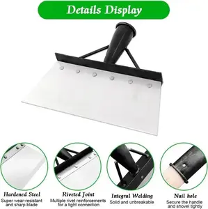 Heavy-Duty Stainless Steel Trowel for Gardening - Versatile Weeding Shovel & Scraping Spatula for Outdoor Chores - Durable Design for Yard & Farm Maintenance - No Handle Included outdoorfun