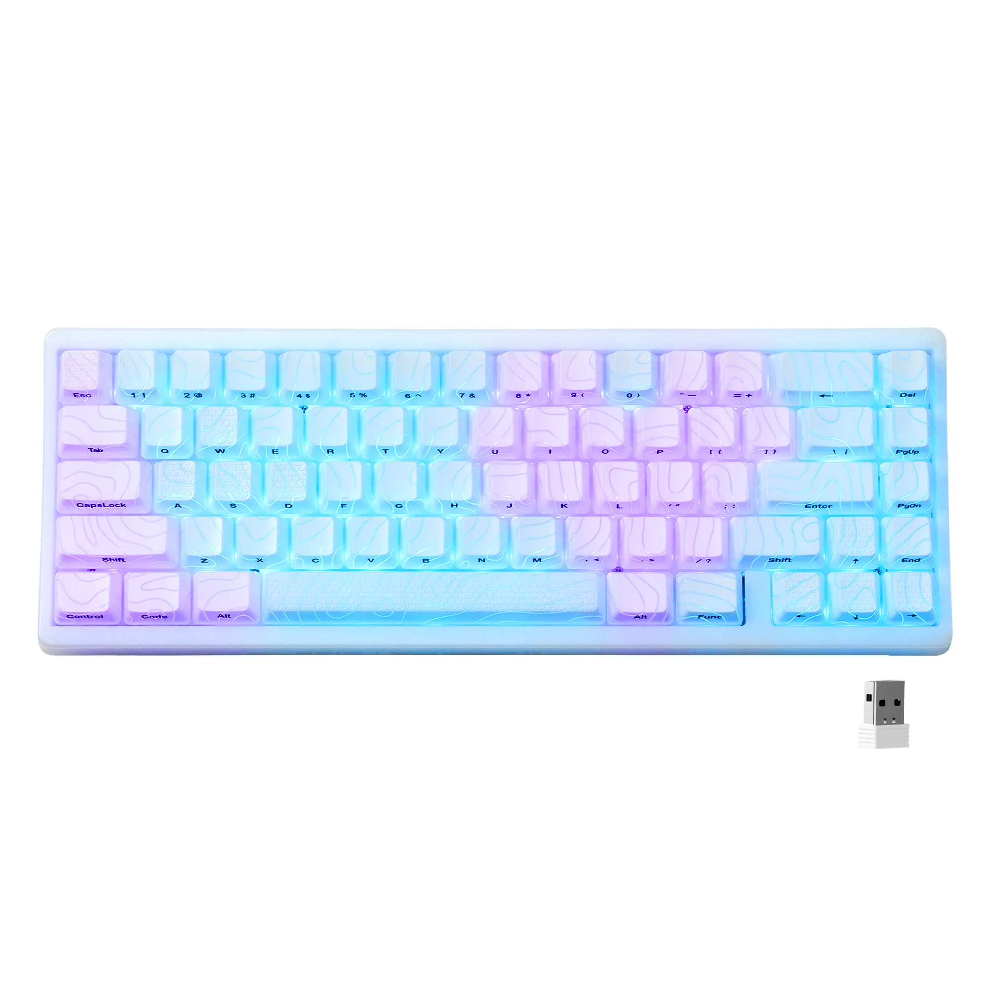 XVX M67 Jadestone Tri-Mode Mechanical Keyboard with IMD-Tech Keycaps, USB-C/ Bluetooth/ 2.4GHz, RGB Backlight, QMK/VIA Gasket, Hot Swappable