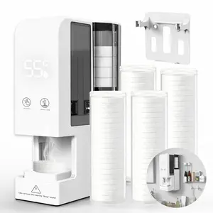 Hot Face Towel Heater, Smart Auto Dispensing, 55°C/130°F Spa Towel Warmer, Wall Mount for Home & Salon,  with 80 Compressed Towels glass-skin glow peptide formula skin barrier care serum set centella asiatica extract personal day