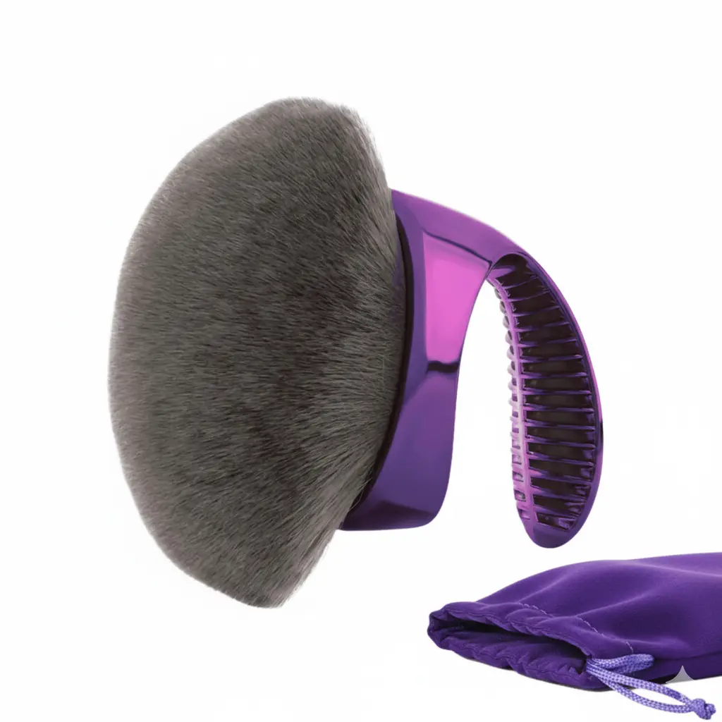 Charcoal-Infused Body Kabuki Brush for Self Tanner - XL Vegan Makeup Applicator for a Flawless, Streak-Free Finish on Legs & Arms | Cruelty-Free