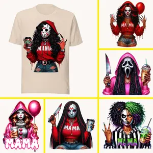 Custom Spooky Mama Halloween Shirt, Halloween Characters Shirt,Fun Ghost Face Drinkin Coffee Sweatshirt,Spooky Mama Tee, Gift for Mom