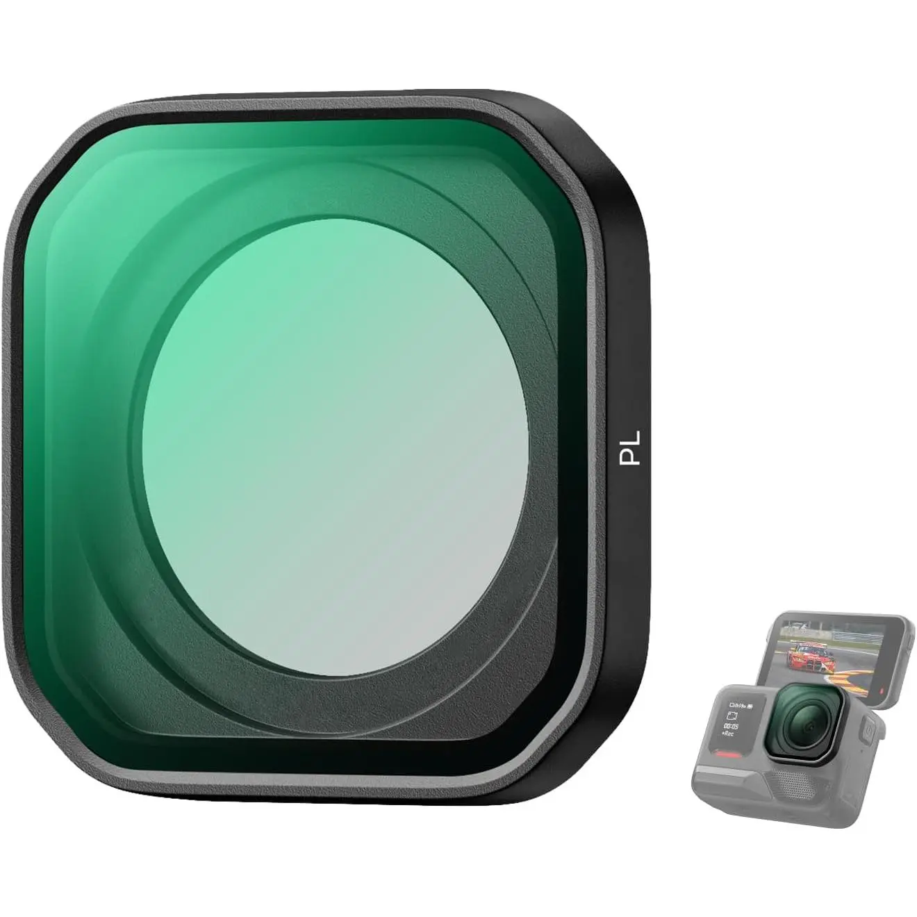 K&F CONCEPT Screw-On PL Polarizer Filter for Insta360 Ace Pro 2 (Not for New Lens Model) - AGC Optical Glass, Nano Coating, Glare Reduction, Anti-Reflection Camera Accessory for Outdoor Events