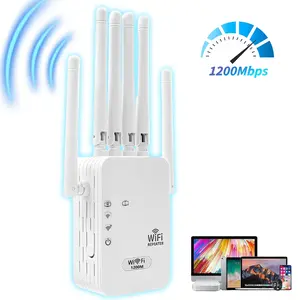 WiFi Extender with Ethernet Port - 1200Mbps ,High-Speed Signal Booster & Internet Repeater,Compatible with 2.4GHz & 5GHz Routers for Whole Home Coverage, Wifi Range Extender