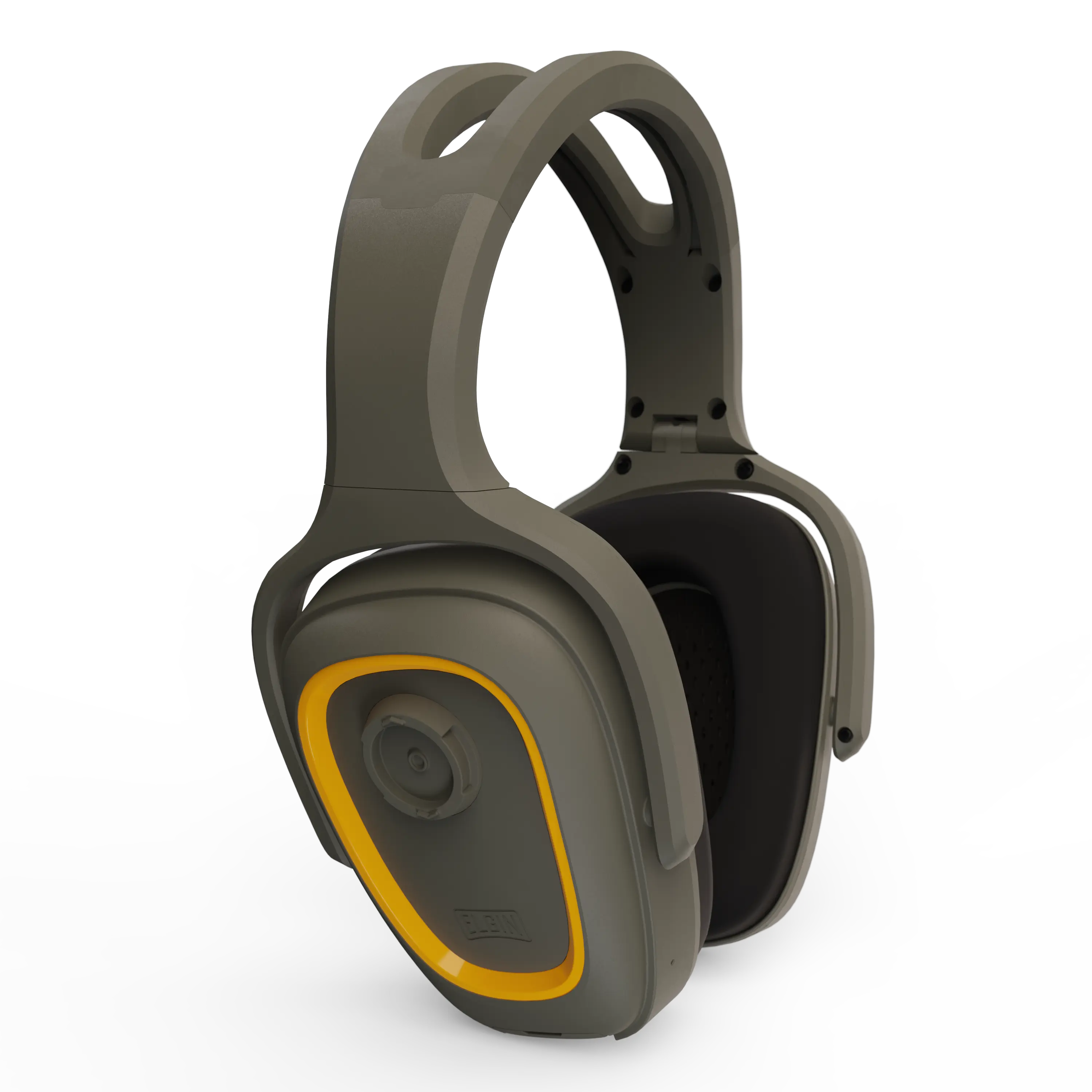 Elgin Rampage Rechargeable Bluetooth Over Ear Audio Headset - OSHA Compliant, 25 dB NRR Hearing Protector, Noise Isolating Microphone, 40+ Hour Battery, IP65 Dust/Sweat/Water Resistant, Button-Controlled Streaming Device for Construction, Landscaping, Mob