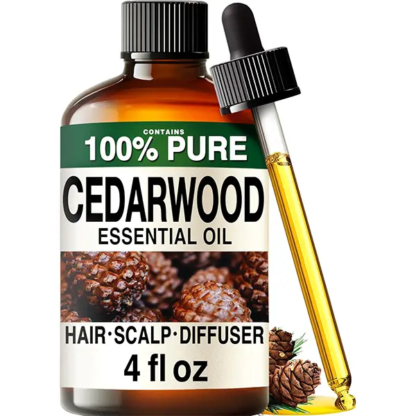 KUKKA Cedarwood Essential Oil - 4 Fl Oz Pure Cedarwood Oil for Hair, Skin, Diffuser, Aromatherapy & DIY Soap Making Scent