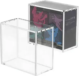 ETB Acrylic Display Case – 8mm+5mm Thick UV & Scratch Resistant, Magnetic Closure, Stackable | Crystal Clear Collector Protector for Rare Cards Collectibles, TCG Trading Card Collection Organizer – Anti-Crack & Scratch-Resistant Design