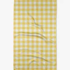 Lemon Gingham Tea Towel