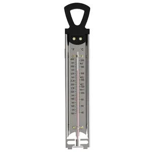 Candy Thermometer with Pot Clip, Deep Fry Oil Food Cooking Kitchen Stainless Steel Thermometer for Jam, Syrup, Jelly, and Deep Fry, Instant Read Candy Thermometer for Candy Making