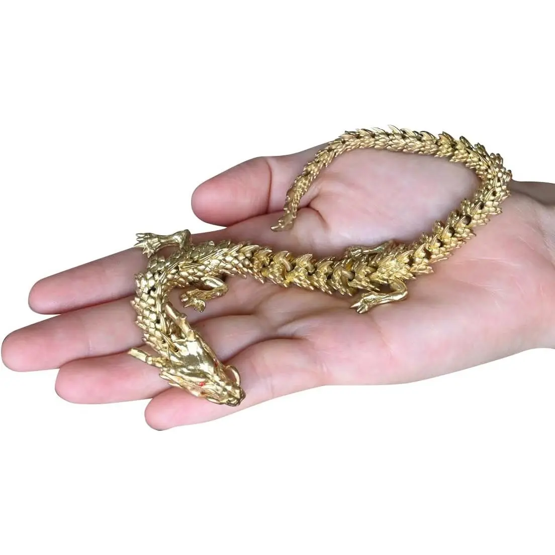 SW910 Movable Change Shape Dragon Statue. Chinese Brass Decor.Home Office Desk Decoration
